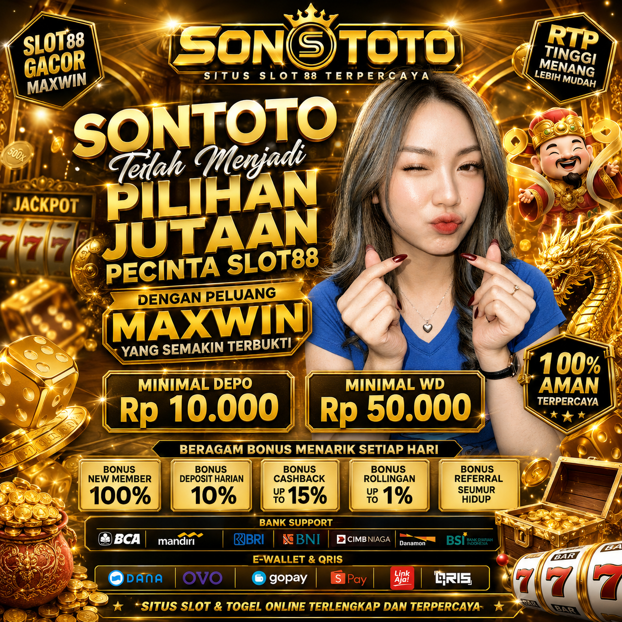 SONTOTO Telah Menjadi Pilihan Jutaan Pecinta Slot88 dengan Peluang Maxwin yang Semakin Terbukti